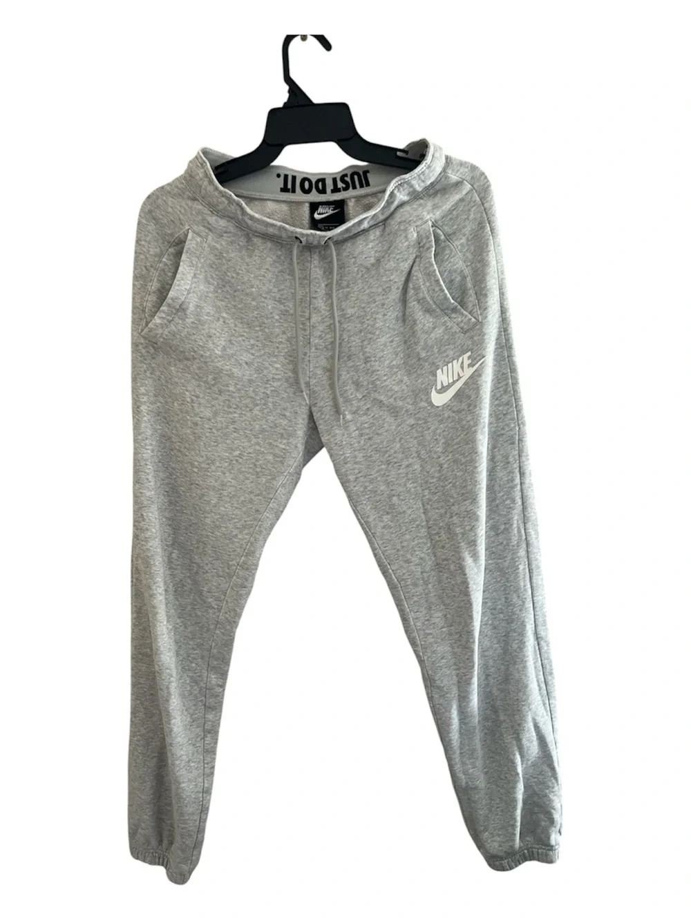 Nike Kids Grey Sweatpants with White Logo